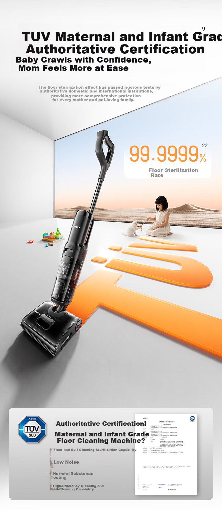 TINECO Multi-Functional Version, 1 Machine 5 Uses, Household Floor Washer, All-In Mop And Vacuum, Automatic Cleaning Floor Sweeping Robot, Integrated Mopping And Washing Machine 10