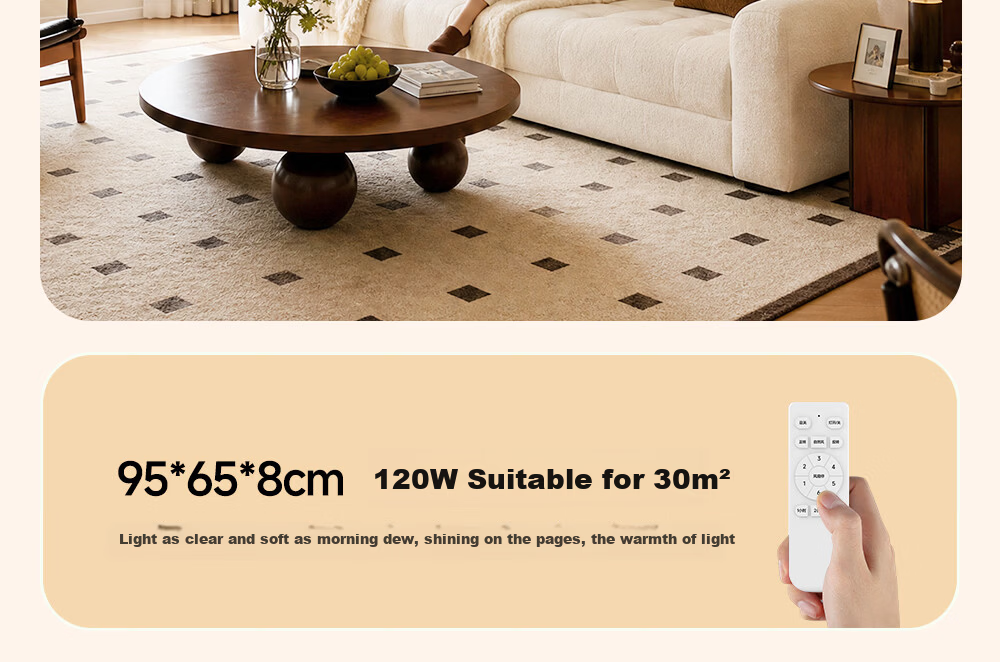 GUJIA LED Ceiling Light, Simple Backlit Eye Protection, Suitable for Living Room And Bedroom, 50cm Square-Shaped - Three Colors [Installation Included] 31