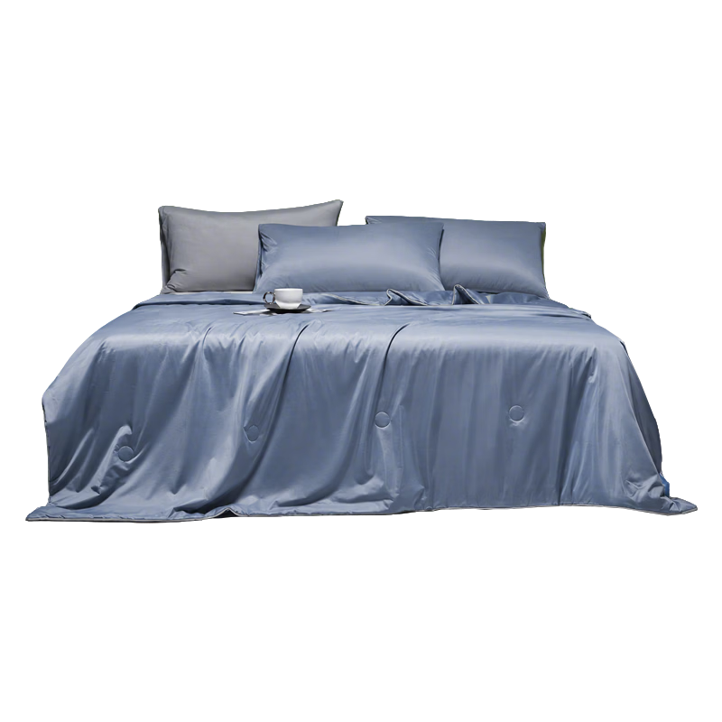 MUJI Class A Cooling Ice Silk Summer Quilt Lightweight Thin Quilt Machine Washable Double Bedroom Air Conditioning Quilt 200x230cm