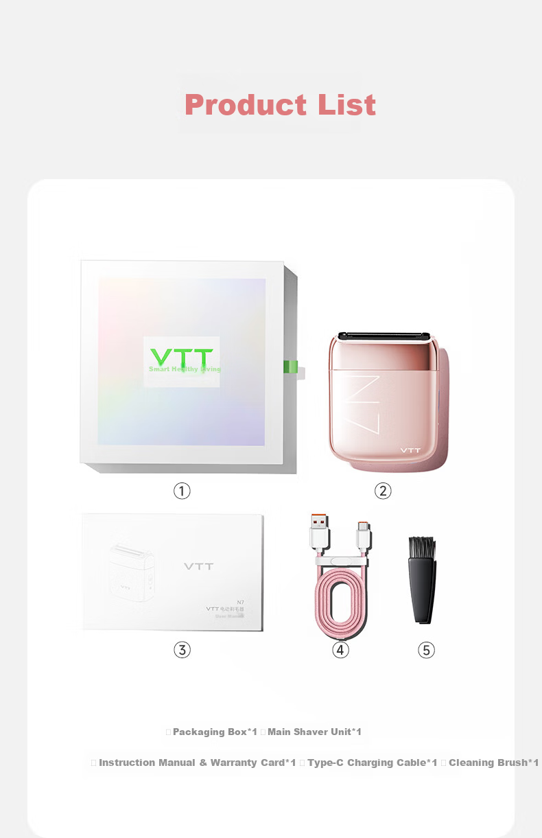VTT Electric Personal Hair Trimmer for Women - Bikini, Underarm, Leg Hair Removal Device, Rechargeable Wet and Dry Full Body Shaver, JD Self-Operated Birthday Gift 9