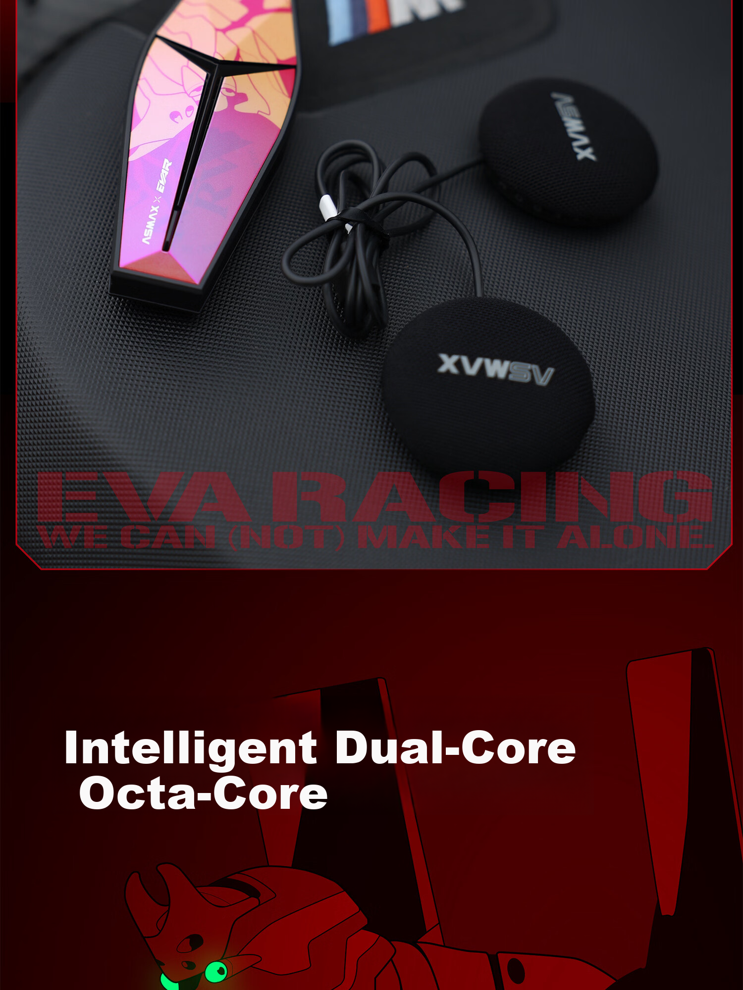 ASMAX & EVA Helmet Bluetooth Headset High-End Motorcycle Riding Professional Noise-Cancelling Evangelion Unit-02 Edition 9