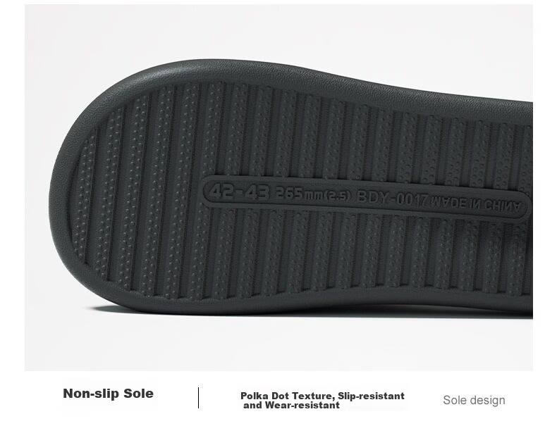 Beiduo Yang Cushioned EVA Non-Slip Indoor Bathroom Slippers for Men and Women, Off-White, Size 42-43 17