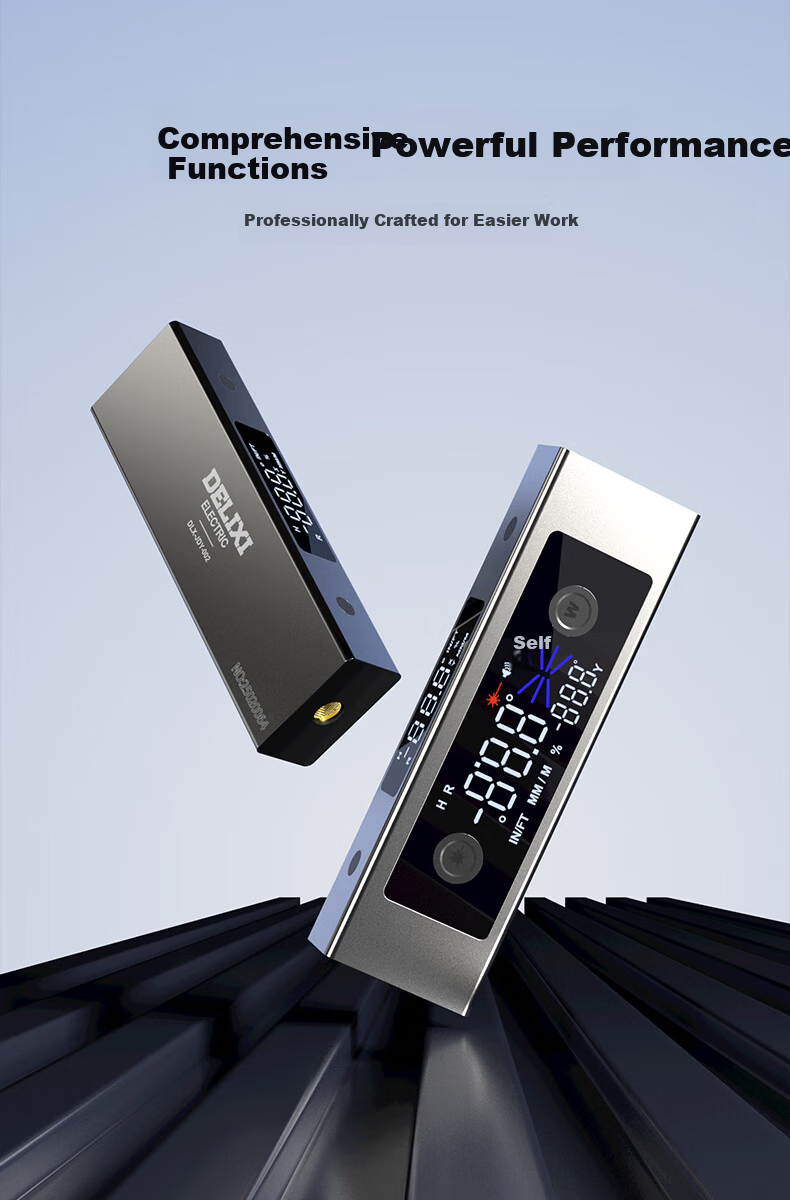 DELIXI ELECTRIC Laser Digital Inclinometer High Precision Angle Meter Magnetic Metal Level Household Angle Ruler 2