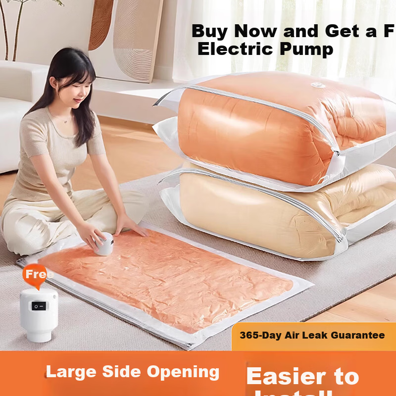 Onto Vacuum Compression Storage Bag for Quilts Clothes Down Jackets Sealed No-Pump Organizer Bag