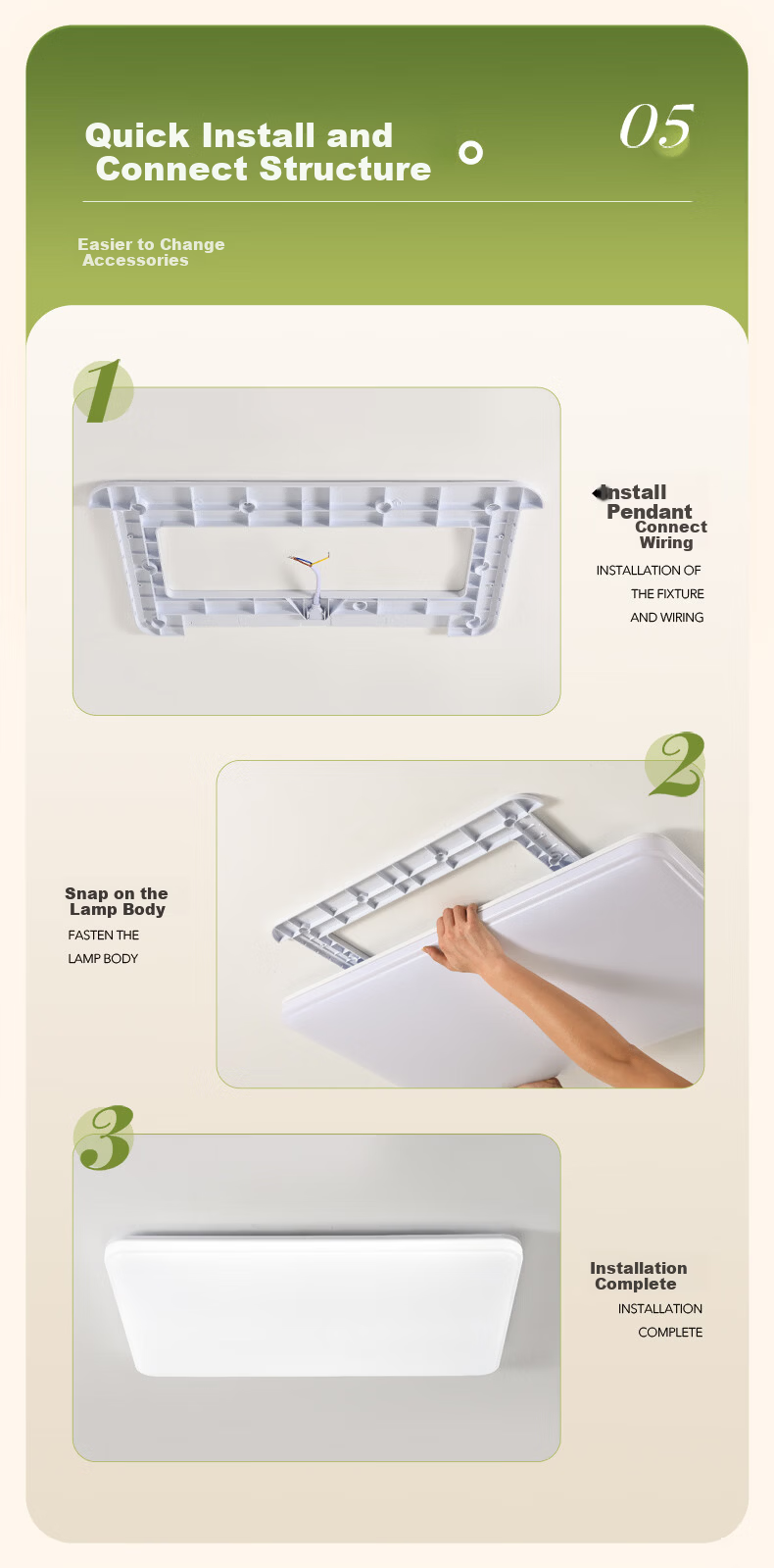 NVC Ceiling Light Living Room Main Light Bedroom Full Spectrum 2026 New Model Snow White 4 Smart Version with Installation 11