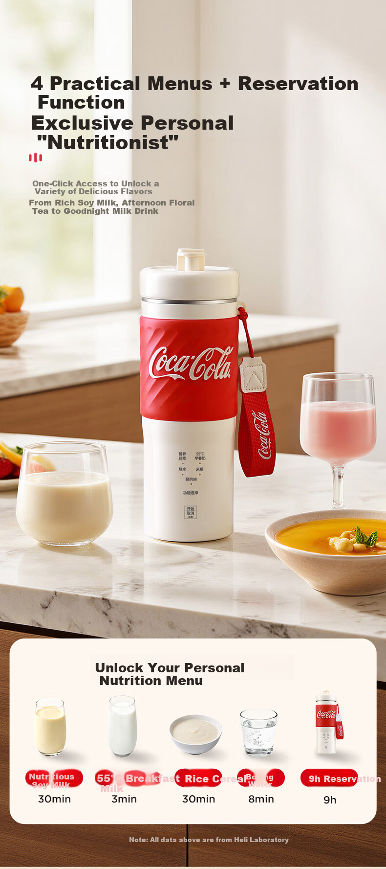 Coca-Cola Price Protection 618 Mini Portable Soy Milk Maker Fully Automatic No-Boil 2026 New Model 1-2 Person Hot Milk Cup Multifunctional Blender A-PB03GW 6