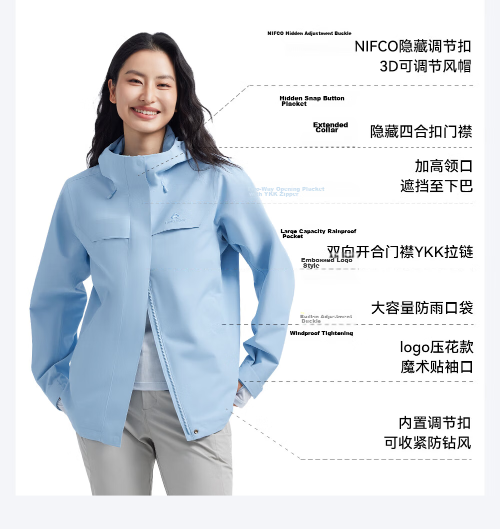 Toread Suzaku 2.0 Women's Spring Autumn Outdoor Windproof Waterproof Jacket Casual Hiking Mountaineering Men's Coat 2