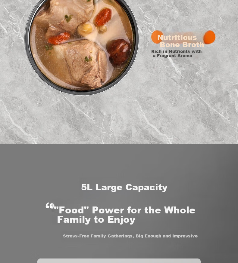 Joyoung ZMD Anxin Series Electric Pressure Cooker 70kPa High-Pressure Inner Pot 21% Deeper Intelligent Heating 900W Reservation Timer 5L Dual Pot Rice Cooker Soup Stew Y-50H50 10