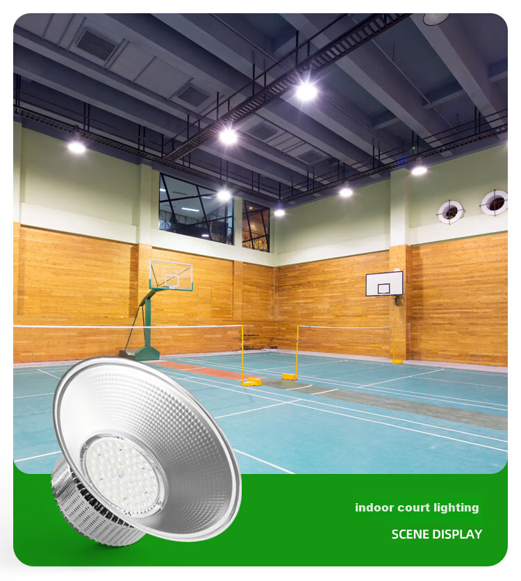Biuyum LED Industrial Workshop Light Factory Warehouse High Power 200W Pendant Chain Mining Lamp White Light 8
