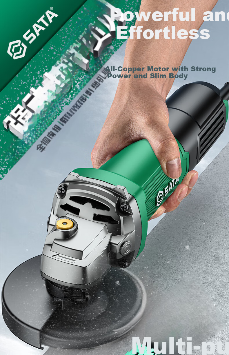 SATA Electric Angle Grinder Cutting Machine Household Polishing Hand Grinder Multifunctional D05724 Metal 1