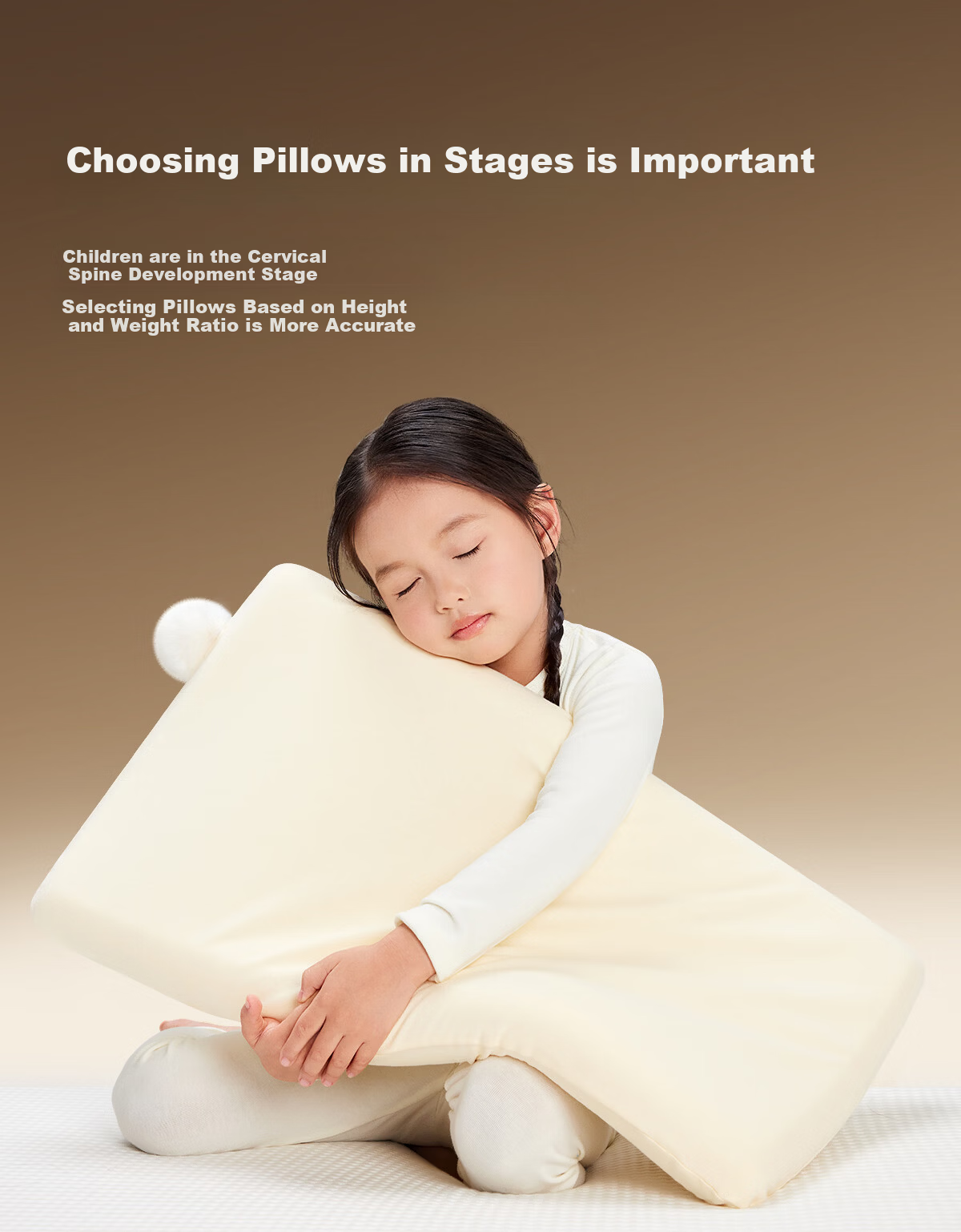 Kingkoil Children's Pillow, Baby-Specific Memory Foam Pillow Core, Silicone Pillow, Breathable And Washable, for Ages 3-6, Moon Ship Desig 10