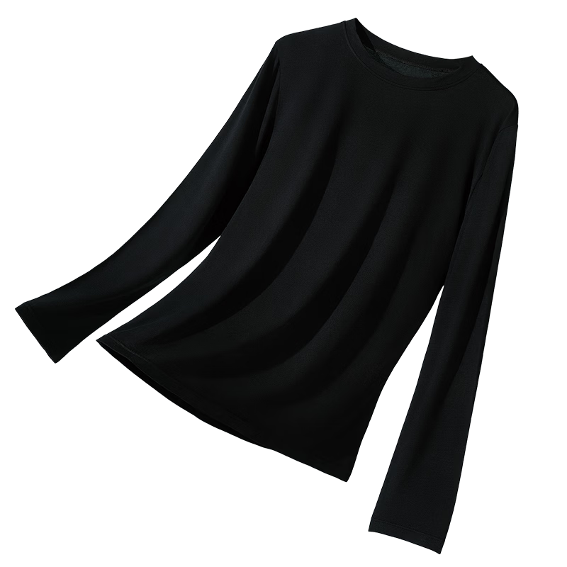 Yiershuang Women's Base Shirt 2026 New Summer Ultra-Thin Layered Wear T-Shirt Female Round Neck Slim Fit Long Sleeve Top