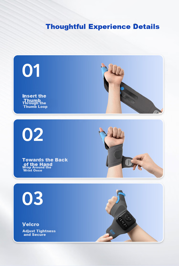 Keliang Hand Massager Wrist Massager Thumb Tenosynovitis Brace Pulse Heat Therapy Left Hand Model Birthday Gift for Mom Girlfriend Price Protection 618 10