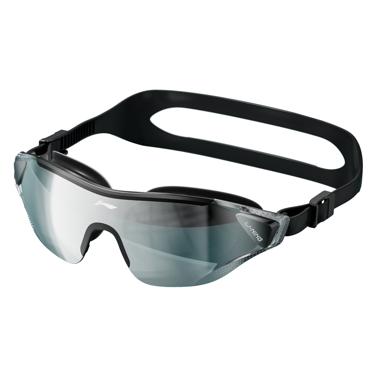 LI-NING Large Frame Swimming Goggles Unisex Comfortable HD Waterproof Anti-Fog Swim Glasses 356 White Myopia 400°