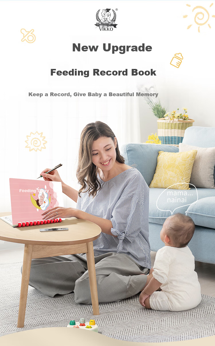 Dr. Dolly A5 Feeding Record Book Boy Baby Nursing Diary Infant Breastfeeding Log Newborn Growth Manual Milk Intake Notebook Soft Spiral 50 Sheets 1