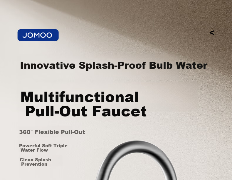JOMOO Kitchen Faucet Gunmetal Gray Pull-Out Sink Mixer Tap Hot and Cold 33168-385/HBS-Z 2