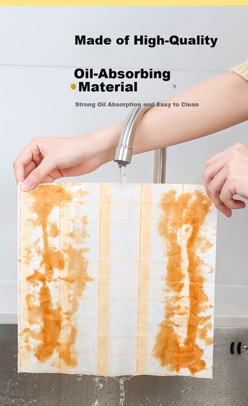 Grace Lazy Cleaning Cloth 25x25cm 45 Sheets Weekly Disposable Kitchen Dishwashing Cloth Lint-Free 6