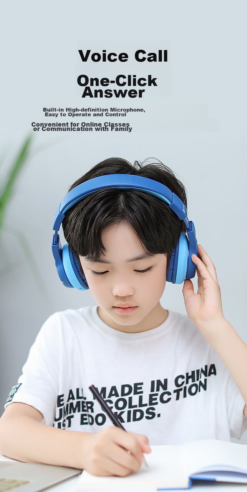 Tribit, Children's Headphones, Student Learning Online Class Headphones, Low Decibel Children's Earphones with Microphone, Birthday Gift 9