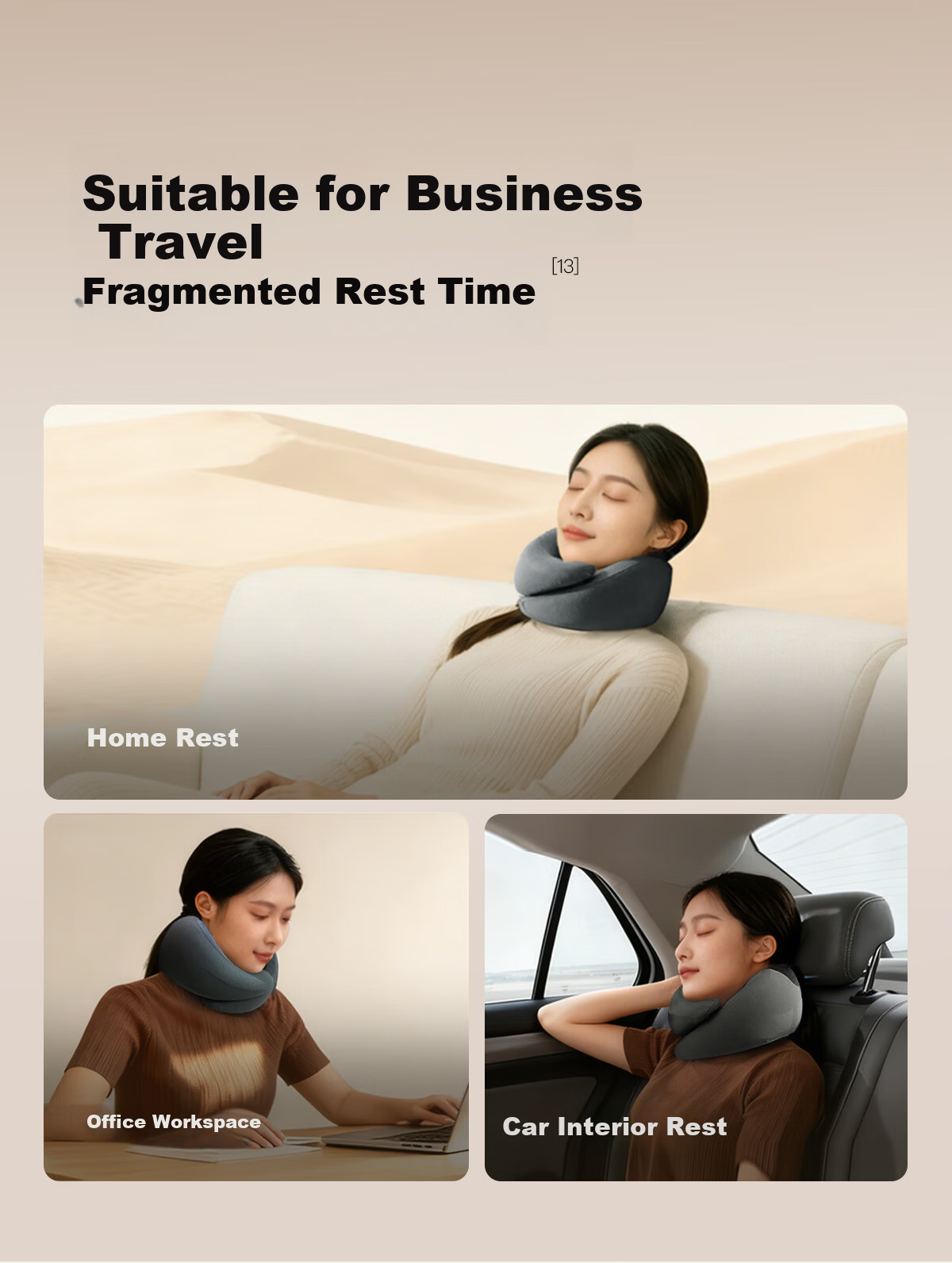 JueQingSong Zero U-Shaped Neck Pillow Travel Pillow Portable U-Shaped Pillow for Airplane and Train Neck Support Sleep Pillow 16