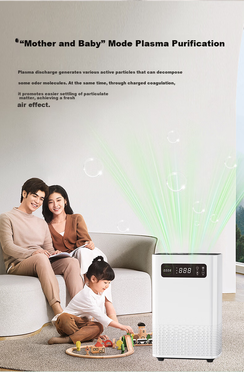 Chuanglvjia ProMax Smart Formaldehyde Removal Air Purifier - Bacteria and Odor Removal, Plasma Technology, No Consumables, Suitable for Up to 180㎡, Formaldehyde Display + AI Connectivity 6