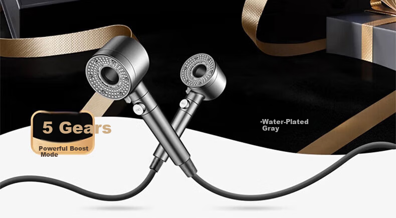 HOMK Seiko XCC Series High-Pressure Shower Set with Powerful Water Flow and Filter, 3-Piece 1