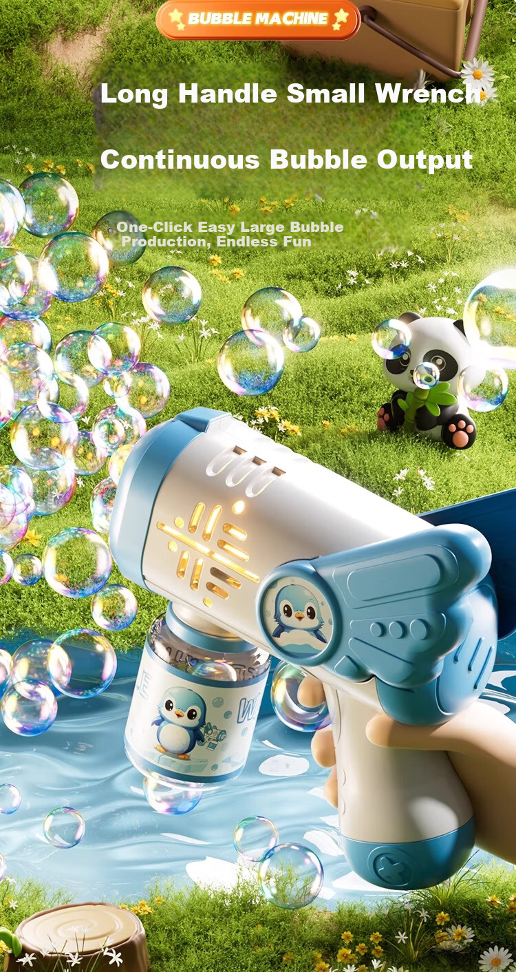 Guou Kids Cute Cat Bubble Blower Machine Electric Automatic Toy for Girls Children's Day Gift 6