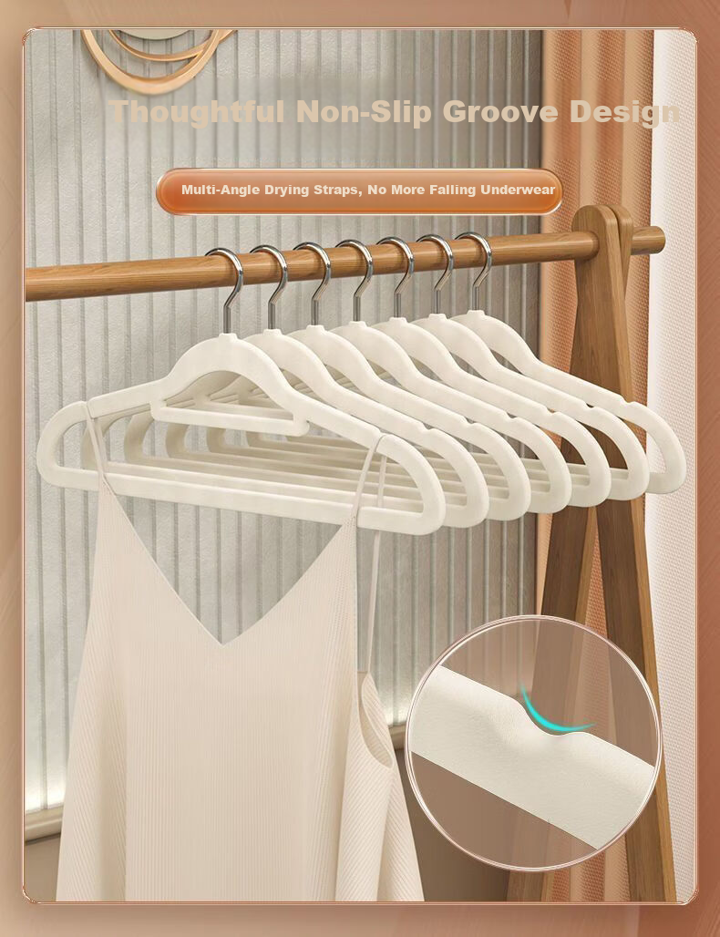 BAGKKO Velvet Hangers 10-Pack Dual-Purpose Non-Slip Clothes Hangers with Shoulder Protection 5