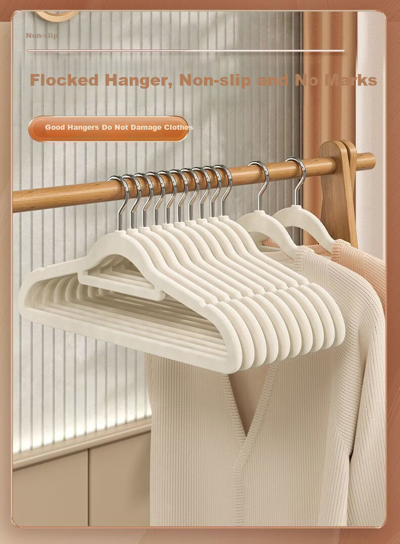 BAGKKO Velvet Hangers 10-Pack Dual-Purpose Non-Slip Clothes Hangers with Shoulder Protection 1