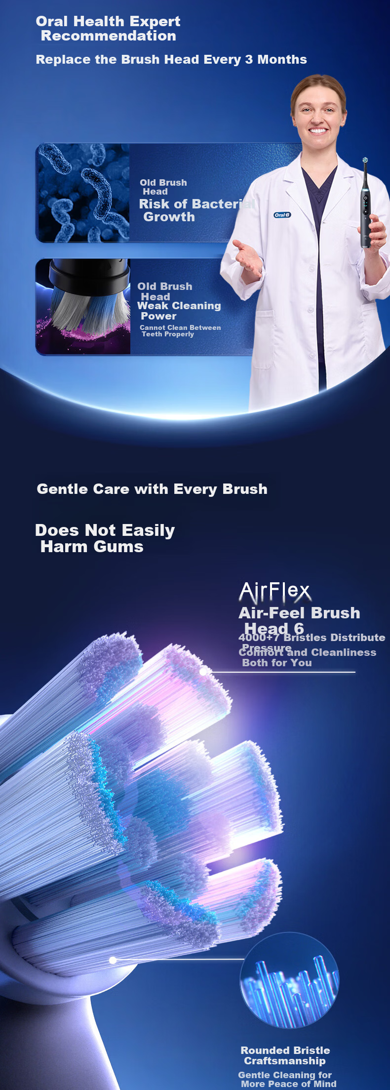 Oral-B German Imported Adult Electric Toothbrush Heads Original IO Series, Premium Deep Cleaning Brush Heads 2-Pack, White CW-2, Oral Care Gum Protection [Genuine Brush Heads] 4