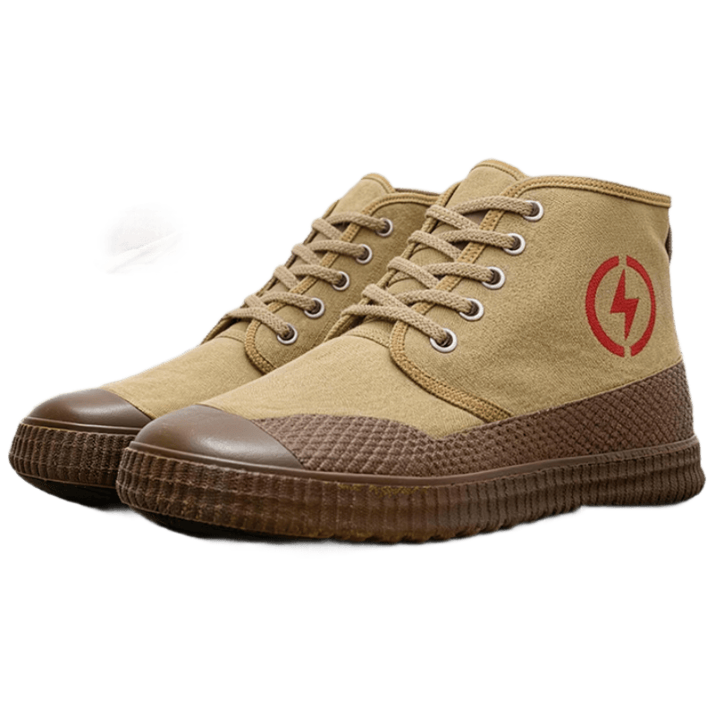 Lido According to Chen 5KV Electrical Insulation Shoes Labor Protection Canvas Breathable High-top Unisex High Voltage Yellow Rubber Work Shoes Customizable
