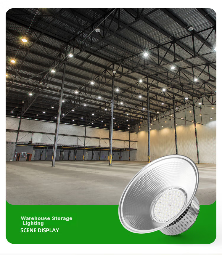 Biuyum LED Industrial Workshop Light Factory Warehouse High Power 200W Pendant Chain Mining Lamp White Light 9