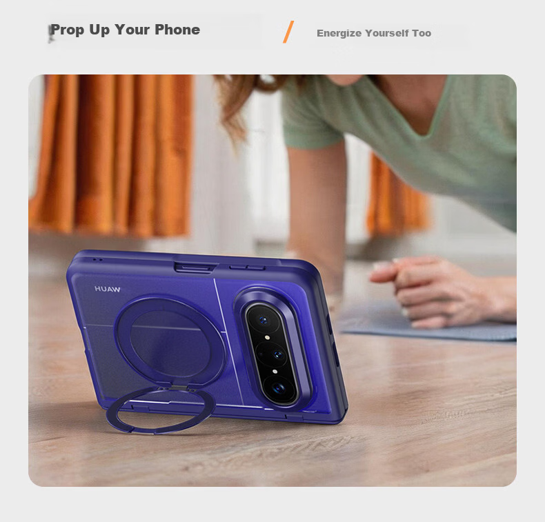 Zhilangni [Rotating Bracket | Integrated Shell and Film] Compatible with Huawei Pura X Max Phone Case Foldable Screen Protective Cover Central Axis Full Coverage Anti-Drop Matte Unisex New Model 7