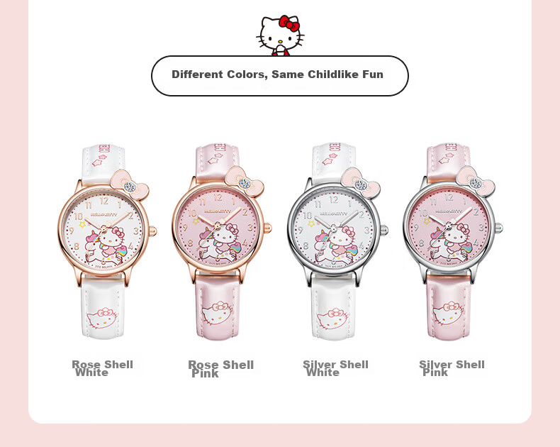 Hello Kitty Children's Watch Time-Only Girls 6-16 Years Old Sanrio Birthday Gift for Elementary and Middle School Girls Daughter 15