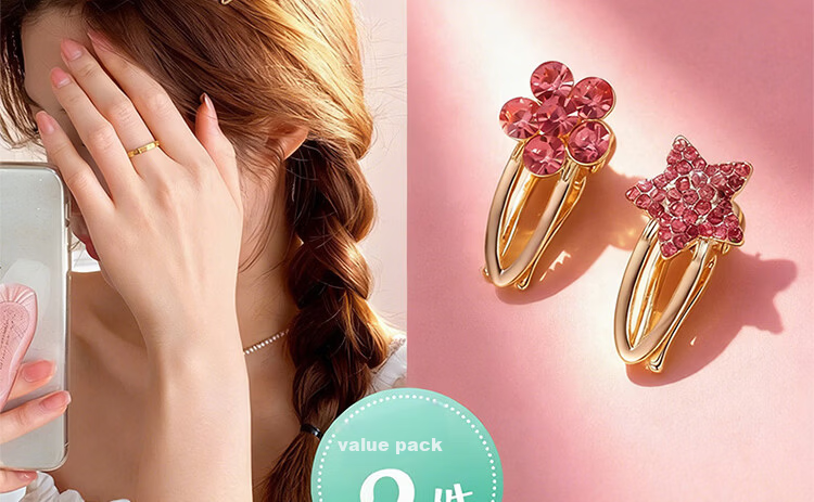 Beauty Note Hair Clips for Women Side Bangs Long Duckbill Clips Straight Clips Volumizing Positioning Clips Hair Accessories Professional Hairdresser 6 Pieces 2