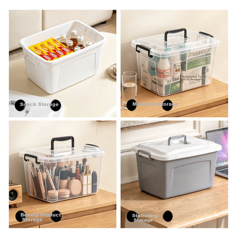 JD Jingzao Large Clothes Storage Box Plastic Toy Storage Cart Car Trunk Transparent 20L Organizer Box