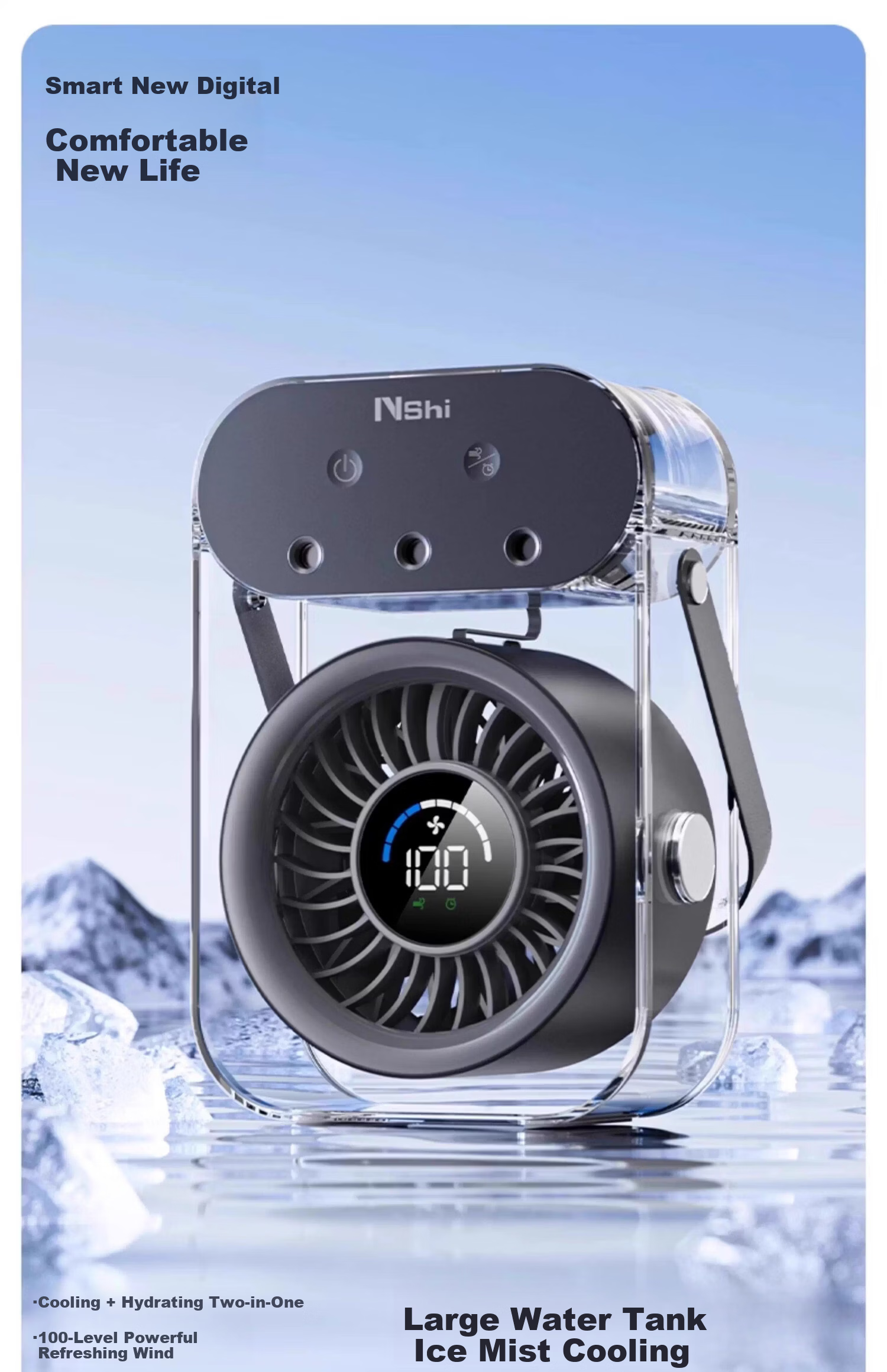 Upgraded Desktop USB Mini Mist Fan Portable Air Conditioner Small Home Office Dorm Silent Long Battery Life Electric Version Black 1