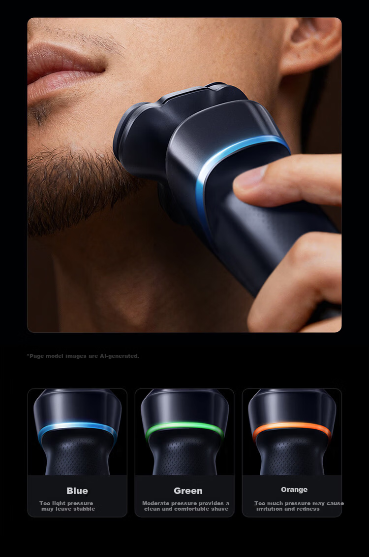Mijia Electric Shaver Pro Set with Surround Lock Technology, Microbead Guide, Smart High-End Razor, Multifunctional Wireless Charging Sterilization and Drying Base Station, Father's Day Gift 18