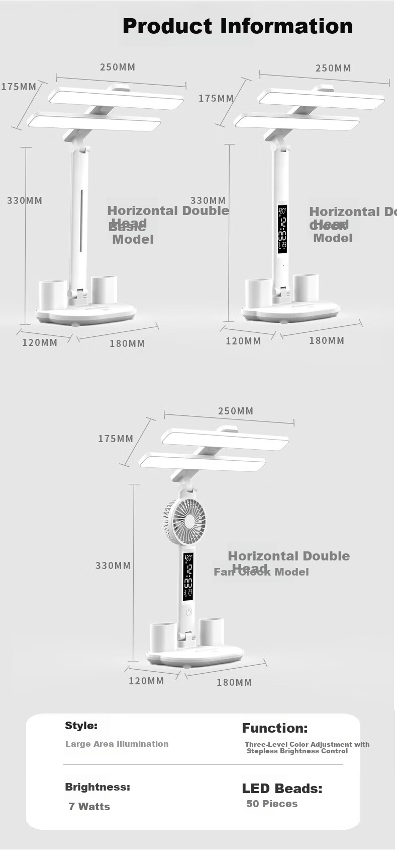 Nando Eye Protection Desk Lamp Non-Rechargeable Plug-in Student Dormitory Children's Study Reading Light 9