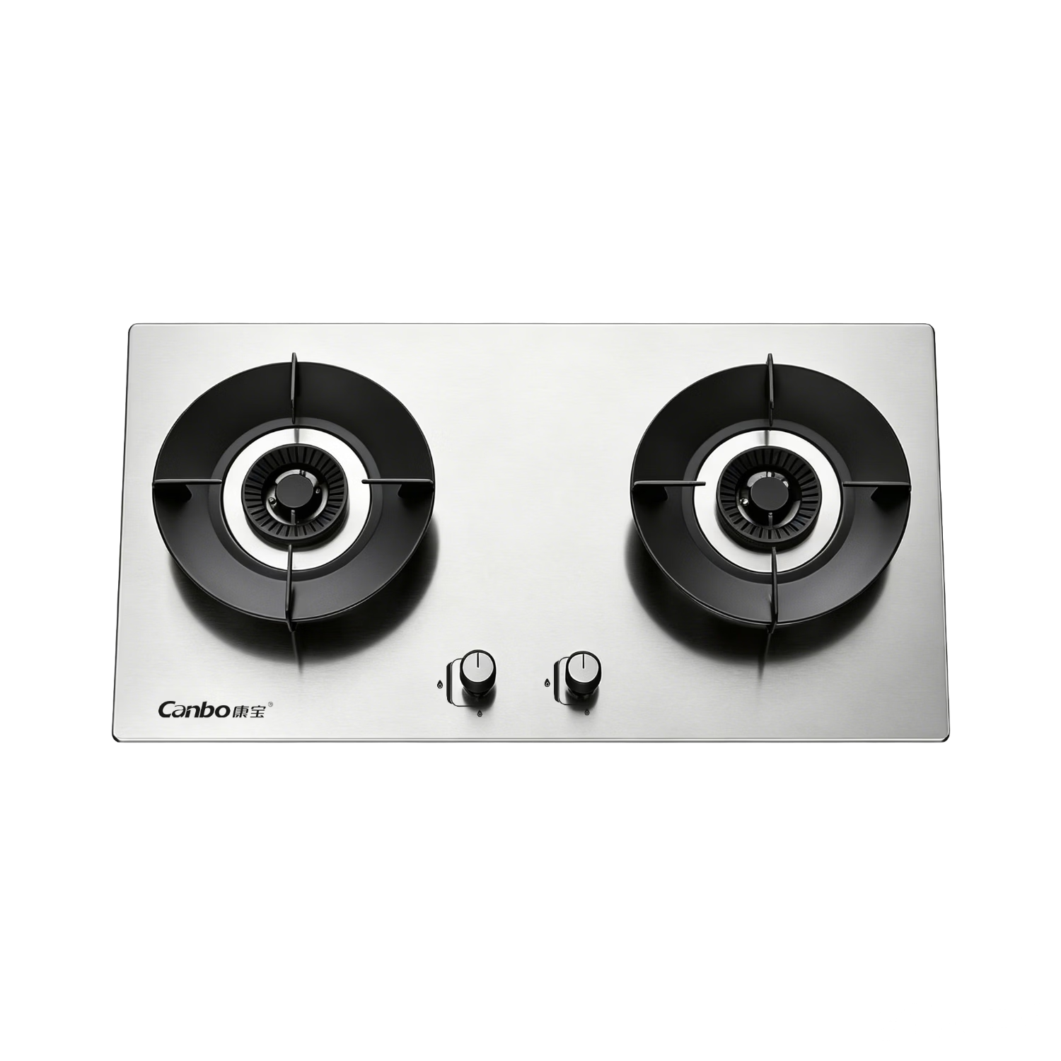 Canbo Natural Gas Stove Double Burner 5.2KW High Firepower First-Level Energy Efficiency Stainless Steel Panel Removable Burner Windproof Energy Concentration Cover Built-in Kitchen Double Eye Stove Q