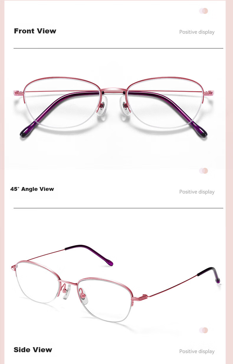Sunset Red [Youthful Style Age-Reducing] Anti-Blue Light Fashion Ultra-Light Reading Glasses for Women E2021F 100 Degree 7