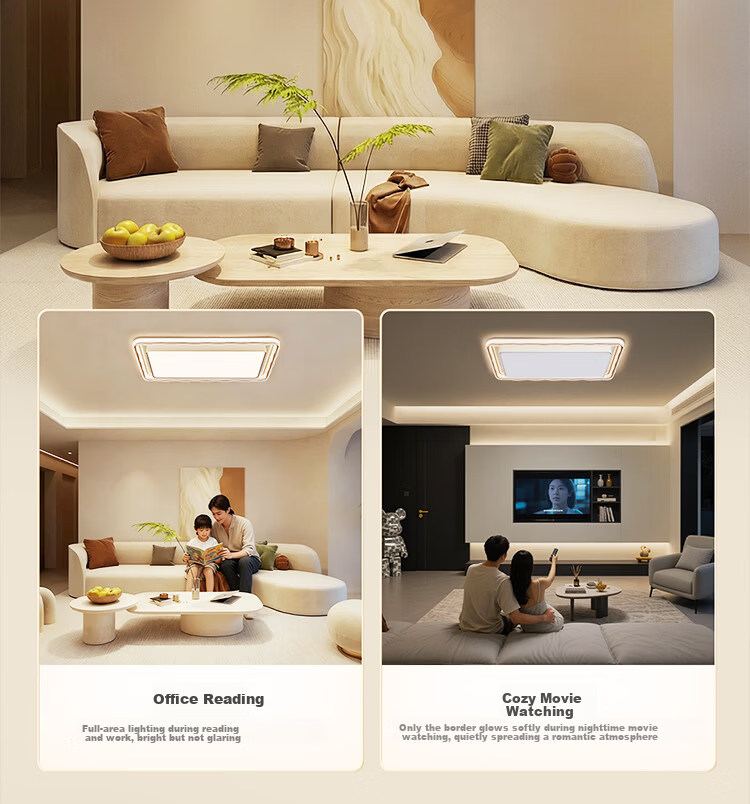 Foshan Lighting Ceiling Lamp Living Room Light Modern Simple Eye Protection LED Mijia Smart Control Platinum Crystal 200W 9
