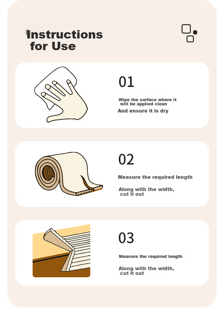 Bangbangzhu Thickened Self-Adhesive Free Anti-Collision Corner Guard Edge Cushion Window Sill Bed Soft Corner Protector Off-White 200*30*1.3CM 11