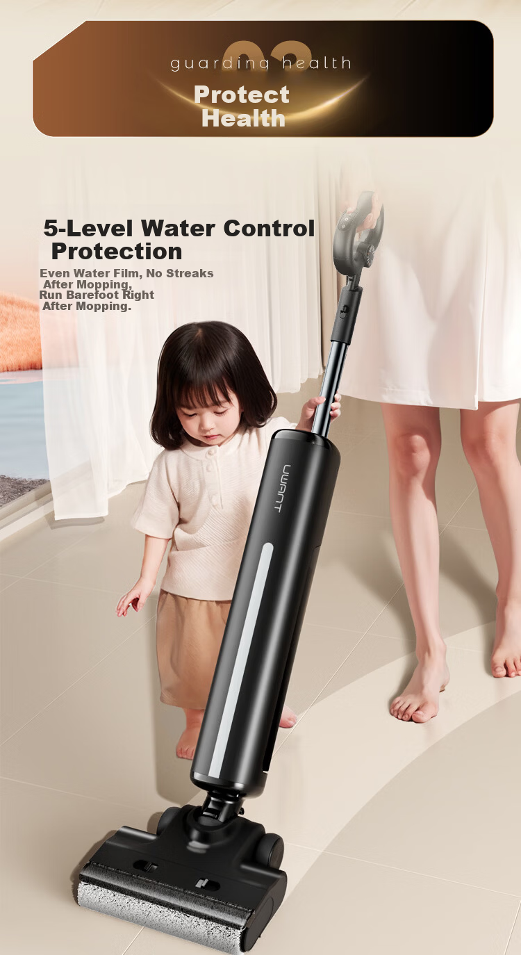 UWANT Yowang Ultra-Thin Cloud Sail Floor Washer Self-Cleaning Long Battery Life Home Electric Mop Vacuum Cleaner Combo 8