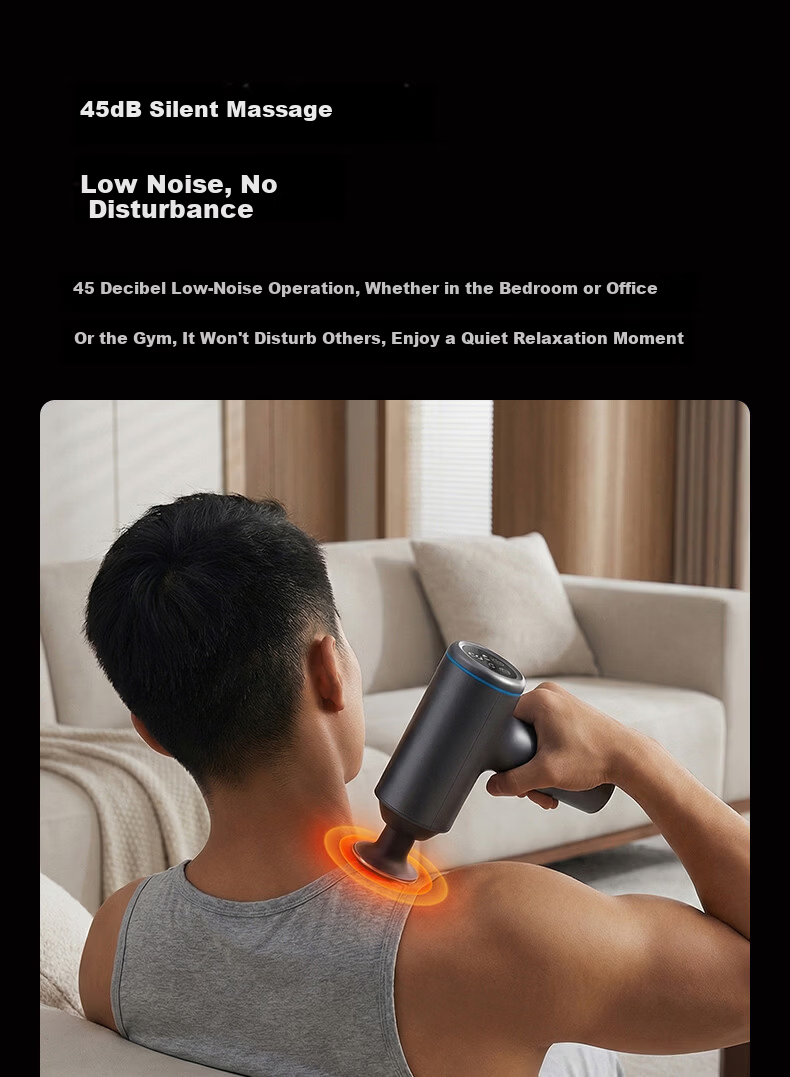 Yun Kang Bao Fascia Gun Muscle Massager Silent Professional Heat Therapy Fitness Massager Shoulder Neck Waist Back Full Body Muscle Massager Gift Recommended for Men and Women 11