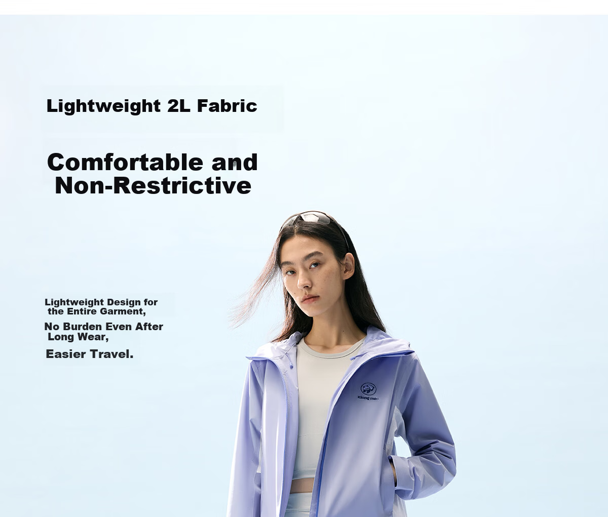 Panda Women's Lightweight Windproof Waterproof Breathable Outdoor Hiking Mountaineering Jacket 2026 Spring Summer B059 7