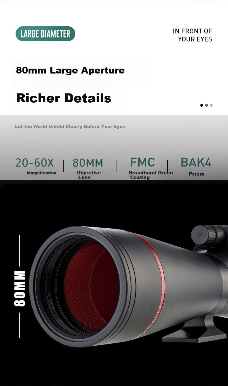 Star Eagle HD High-Power Military Night Vision 8000m Professional 50km ED Birdwatching Monocular Telescope Astronomy 8