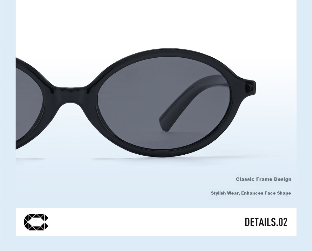 CAXMAN Celebrity Style Retro Oval Small Frame Nerd Style Sunglasses for Men and Women Suitable for Square and Round Faces 10