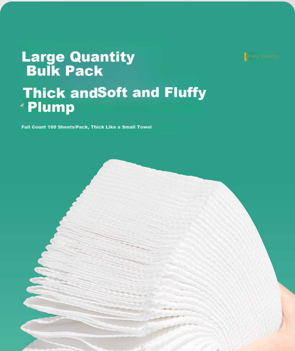 Ouyi Disposable Facial Cleansing Wipes, Portable Home Travel Soft Thick Pearl Texture Towel, 100 Sheets 5