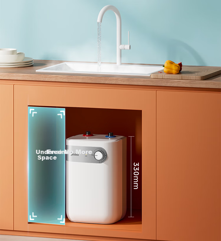 Midea Electric Mini Kitchen Water Heater, 5L Capacity, 1650W Rapid Heating, Hot Water Dispenser with Outlet, Under-Sink Installation for Home Use, Dish Washing And Vegetable Cleaning Hot Water Tap 15