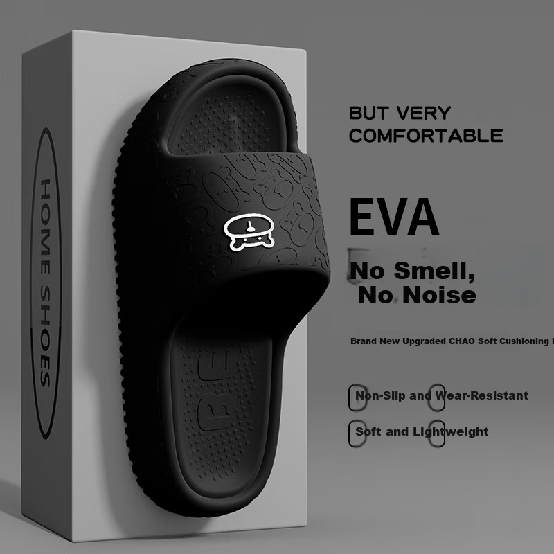 Gogaman Men's Home Shower Non-Slip Bathroom Indoor Outdoor Couple Thick Sole Silent Summer Slippers Women's Sandals